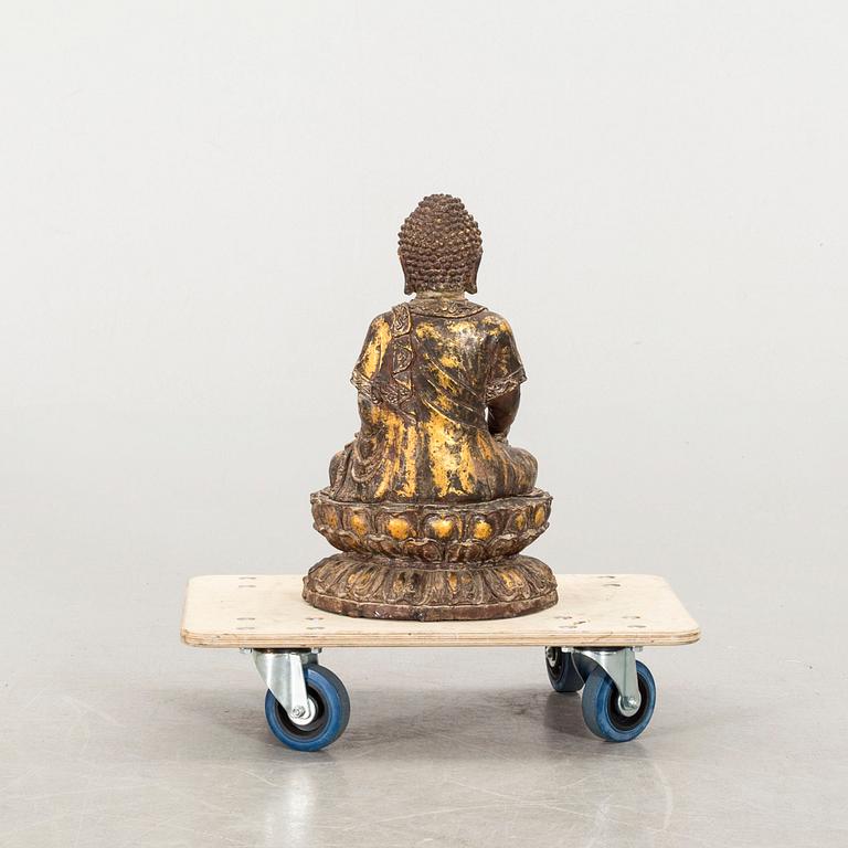A Ming style gilded bronze Buddha.