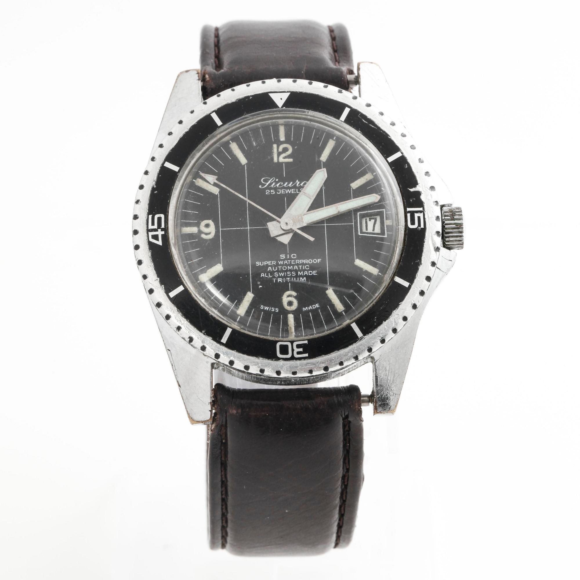 SICURA, wristwatch, 39 mm.
