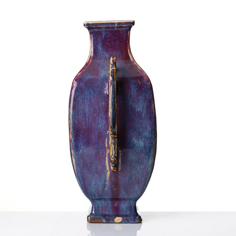 A large flambé glazed vase, Qing dynasty, 19th Century.