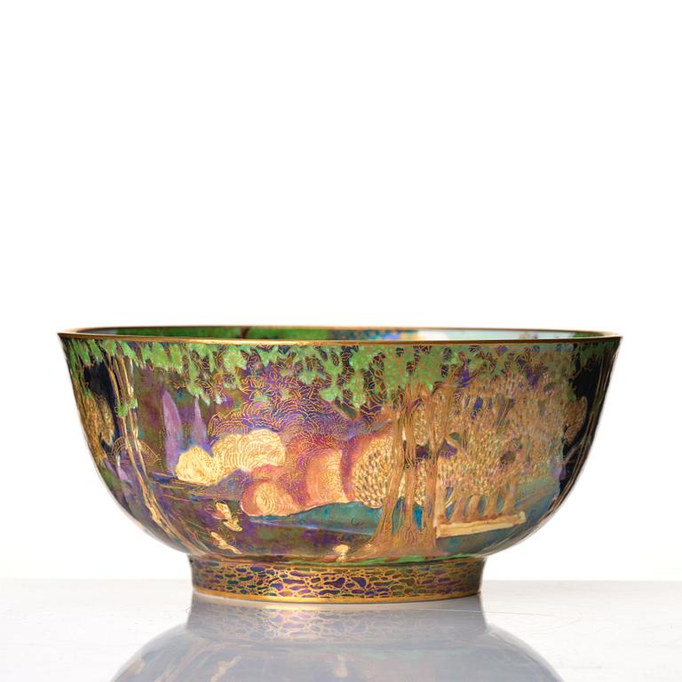 Daisy Makeig Jones, skål "Fairyland lustre", "z4968", Wedgwood, England 1920-30-tal.