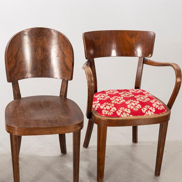 KARMSTOLAR ett par samt STOLAR ett par 1930/40-tal.