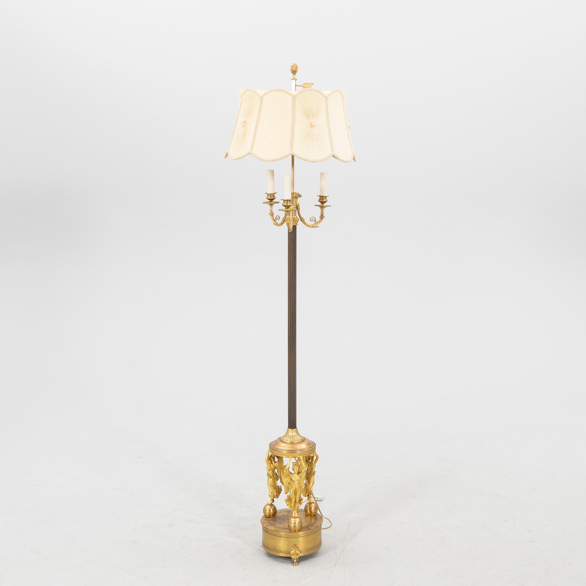 Golvlampa empire-stil 1900-talets första hälft/mitt.