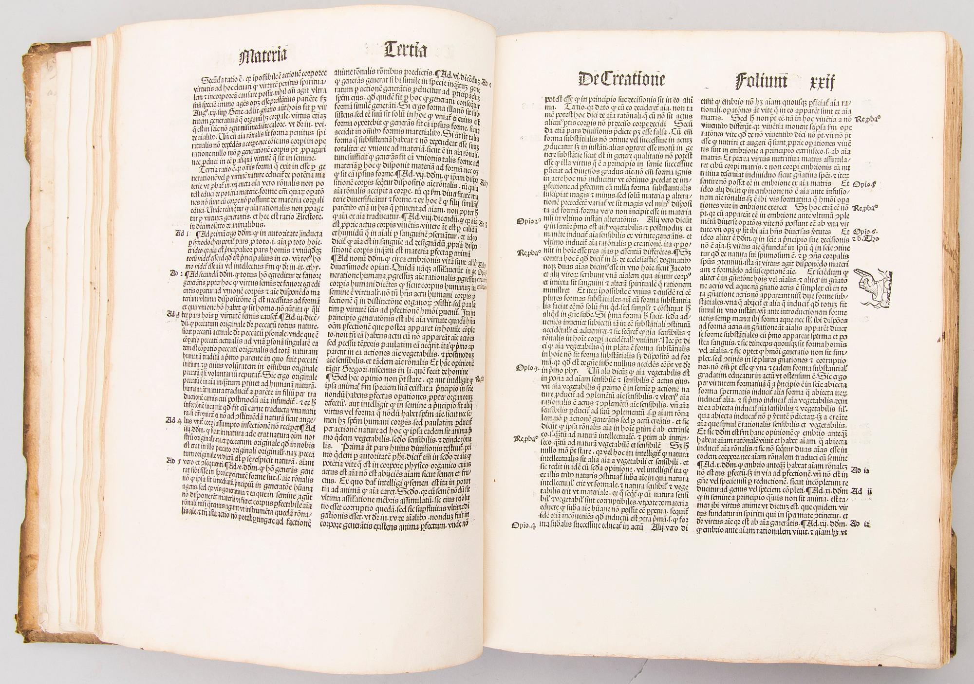 TUOMAS AKVINOLAINEN, Questiones disputate angelici doctoris, Köln 1500, kustantaja Heinrich Quentell.