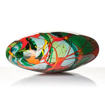 Peter Hermansson, "Pollock", a glass vase, Örsjö, Sweden 2012.