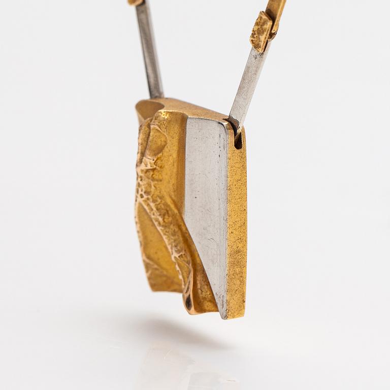 Björn Weckström, "Helios", a 14K gold and platinum necklace. Lapponia 1995.