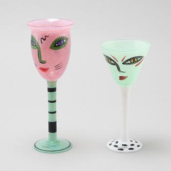 ULRICA HYDMAN-VALLIEN, glas, 12 st, Kosta Boda, sent 1900-tal.