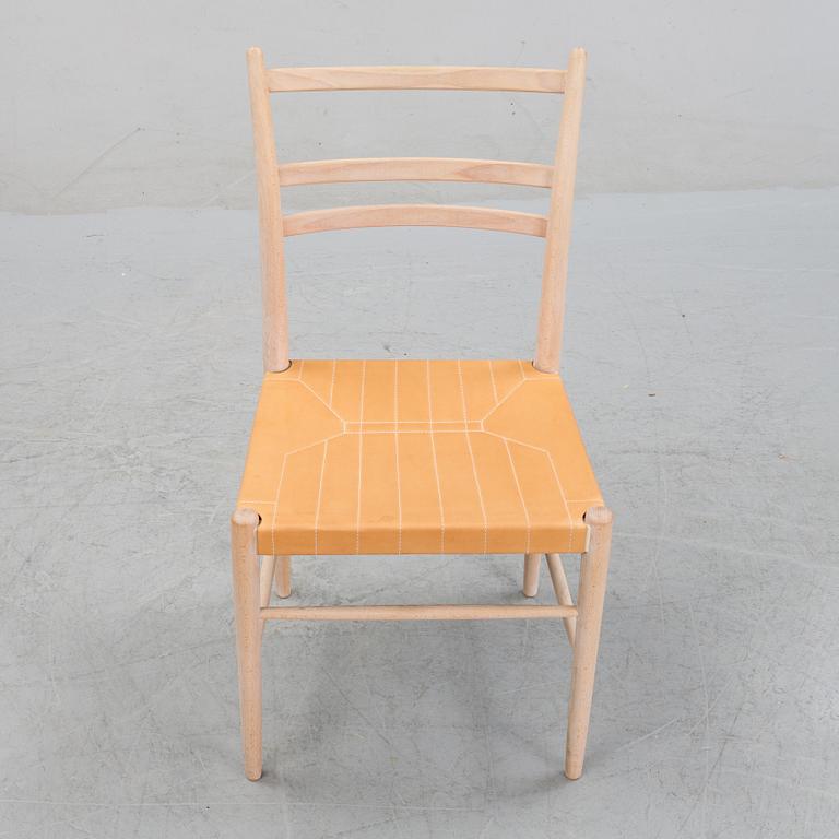 Yngve Ekström, a beech and leather 'Gracell' chair, Gemla, Diö.