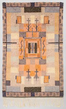 Laila Karttunen, troligen rya / ryamatta, modell för Wetterhoff. 1930-tal. Ca  200 x 125 cm.