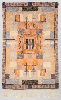 Laila Karttunen probably, rug / ryarug model for Wetterhoff, 1930's. Circa 200 x 125 cm.