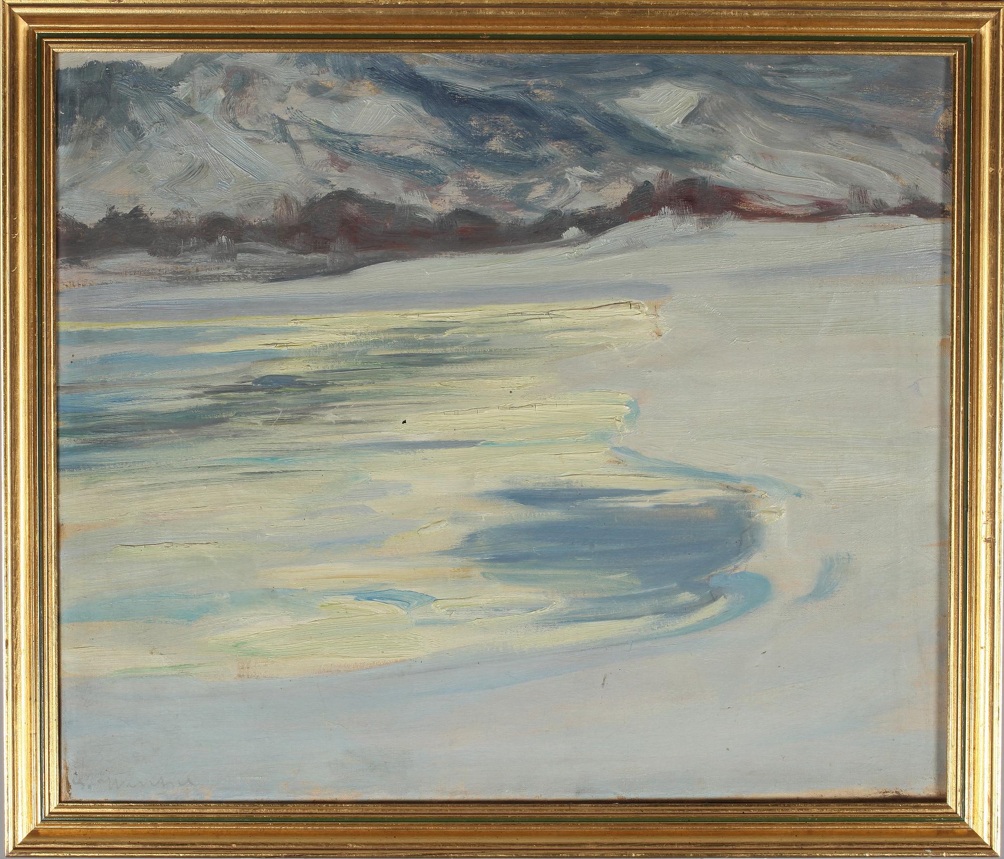 GUSTAV WENTZEL, olja på duk, signerad.