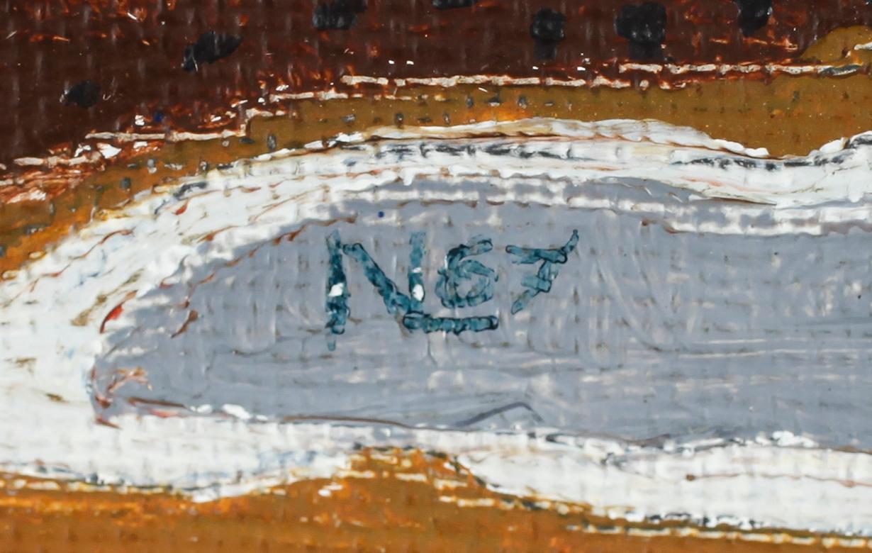 NICOLAUS BLIND, olja på pånnå, monogramsignerad och daterad 67.