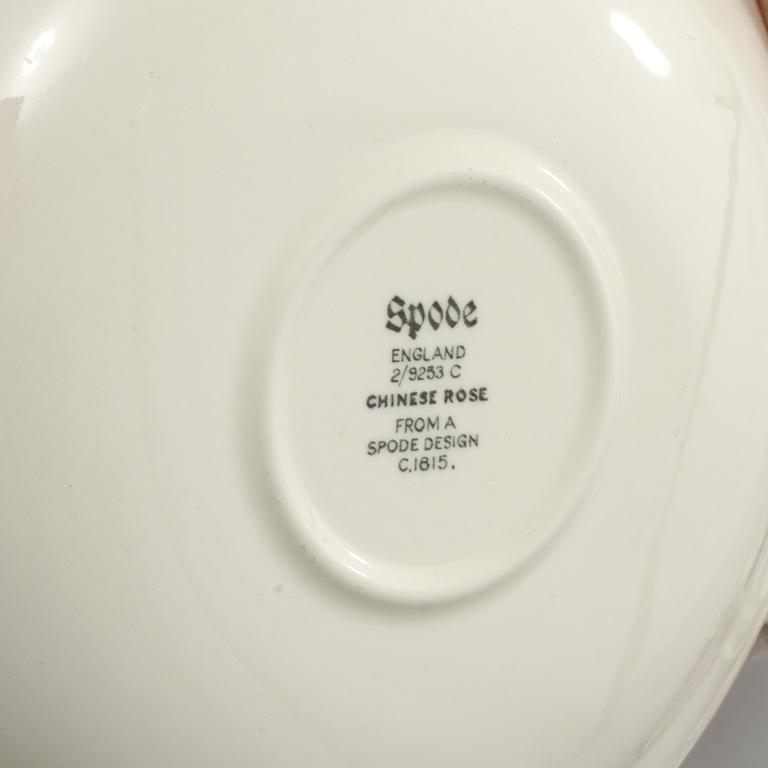 SERVIS, 92 delar, flintgods, "Chinese Rose",Spode, 1900-tal.