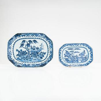 Serveringsfat, 4 st, porslin, Kina Qianlong (1736-1795).