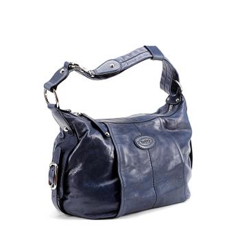 747. TOD'S, a blue leather shoulder bag.