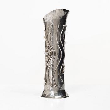 Bernd Janusch, Vase, sterling silver, Rosa Taikon Janusch, Stockholm, 1980.
