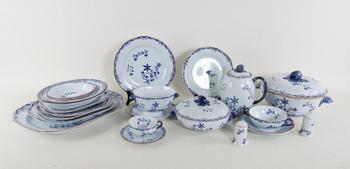 MAT- och KAFFESERVIS, 53 delar, flintgods, "Ostindia", Rörstrand.