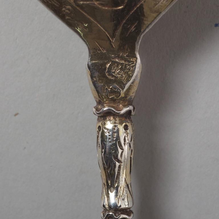 A Swedish 17th century silver-gilt spoon, mark of Albrekt Lockert, Stockholm (1623-1653-).