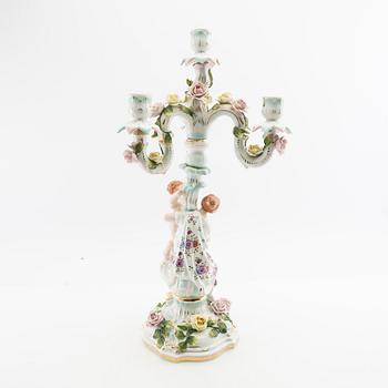 Candelabrum Rococo style Germany mid-20th century porcelain.