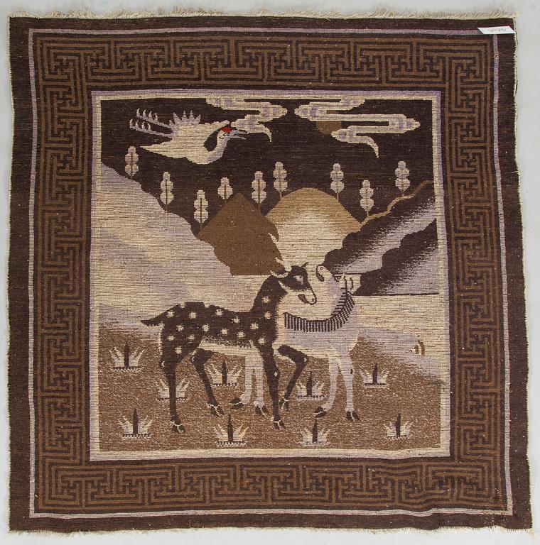 Antique Baotou rug, China, circa 1900.