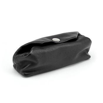 HERMÈS, a black leather small bag.