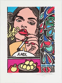 Erró   Gudmundur Gudmundsson · ERRÓ GUDMUNDUR GUDMUNDSSON, färgserigrafi, signerad, numrerad 158/200 och daterad- 1993.