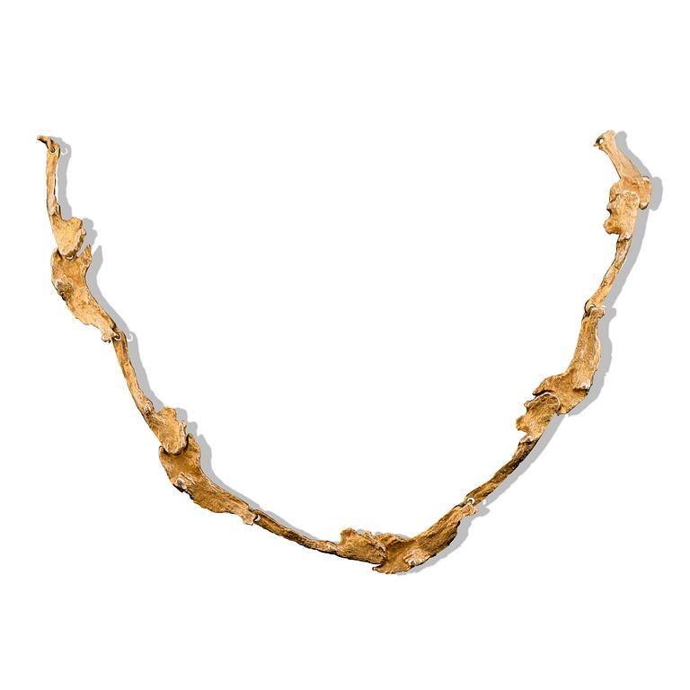 Björn Weckström, NECKLACE, "Orchid Psychedelic", 14K gold. Lapponia 1975.