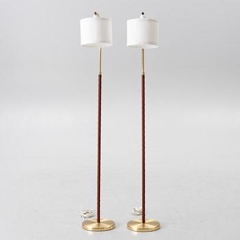 Floor lamps a pair, Armaturhantverk, late 20th century.