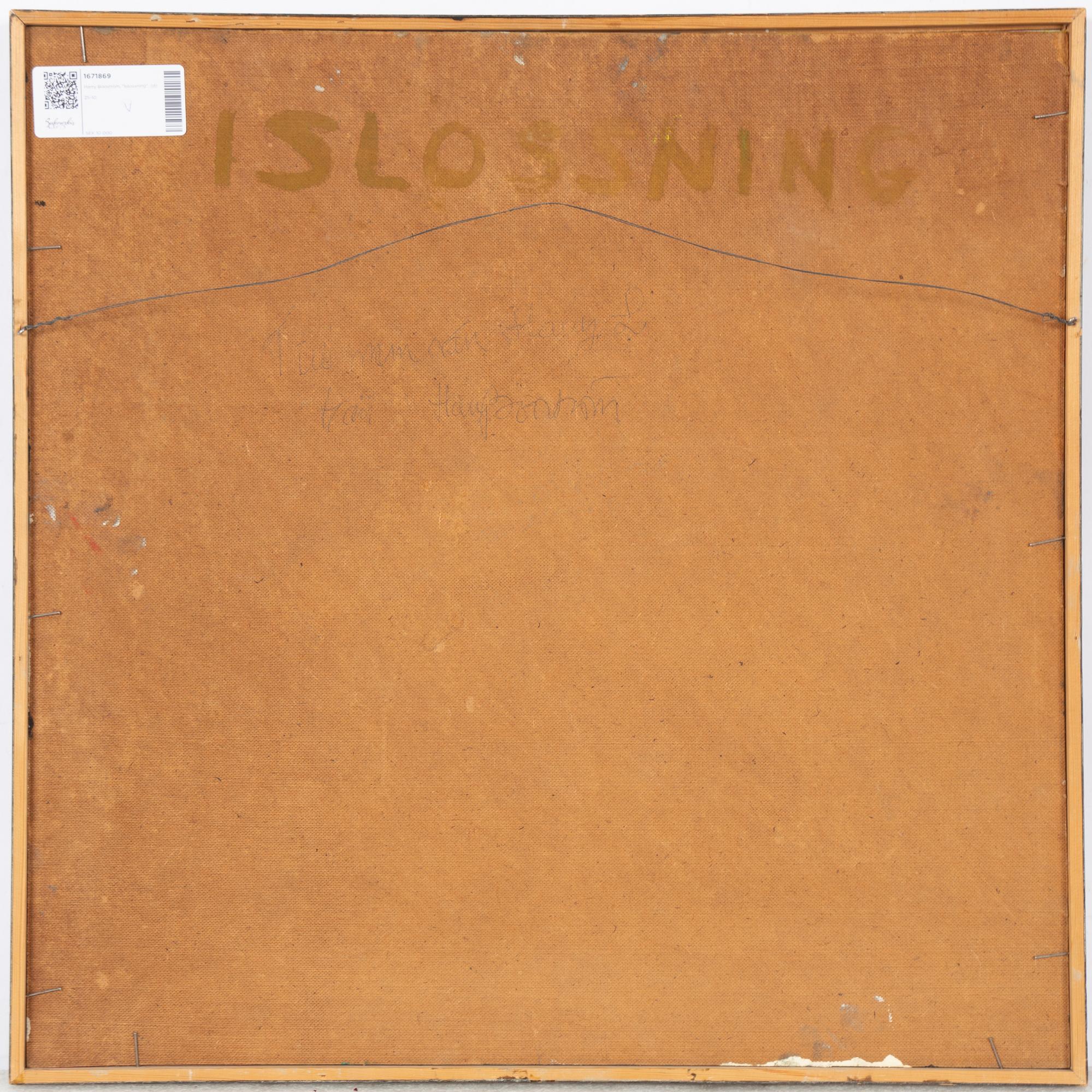 Harry Booström, "Islossning".