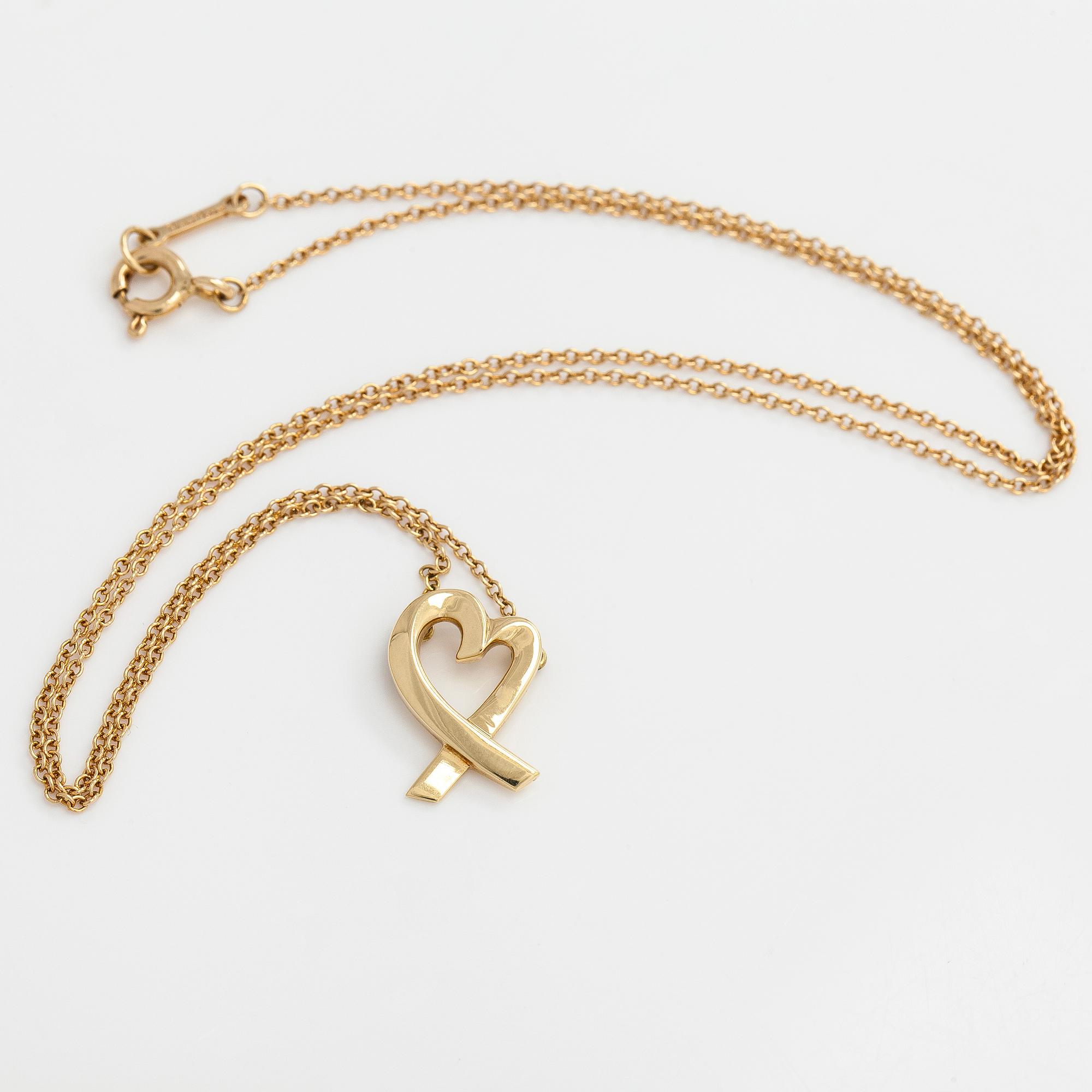 Tiffany & Co, Paloma Picasso, kaulakoru, "Loving Heart", 18K kultaa.