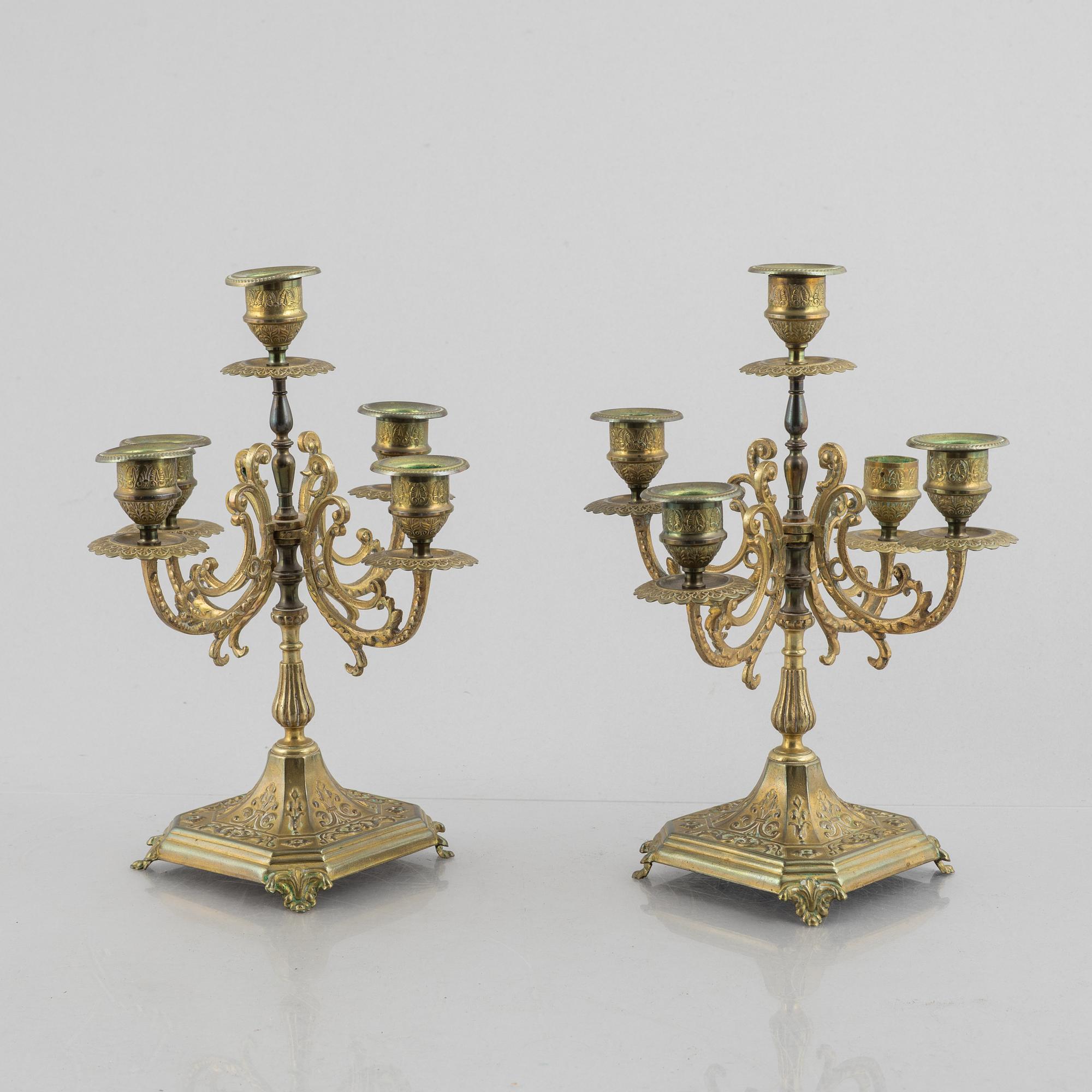 Candelabra, a pair, late 19th Century.