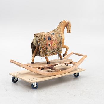 Rocking horse, circa 1900.