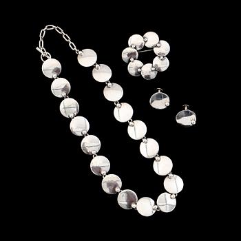 GARNITYR, sterlingsilver, Nils-Erik From, Danmark, sannolikt 1960-tal.