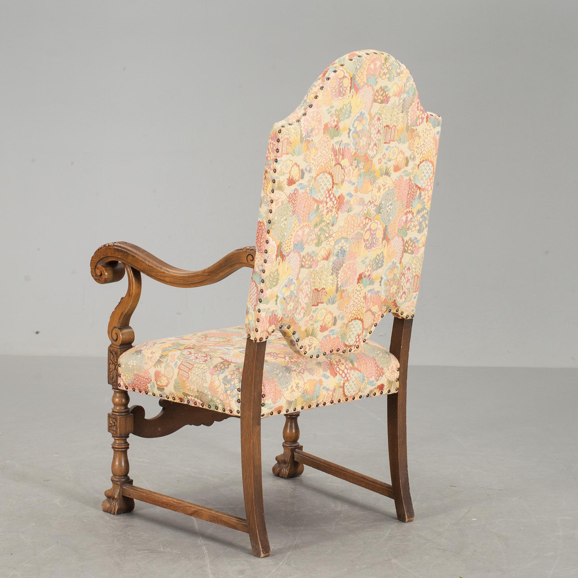 KARMSTOL, barockstil, 1900-tal.