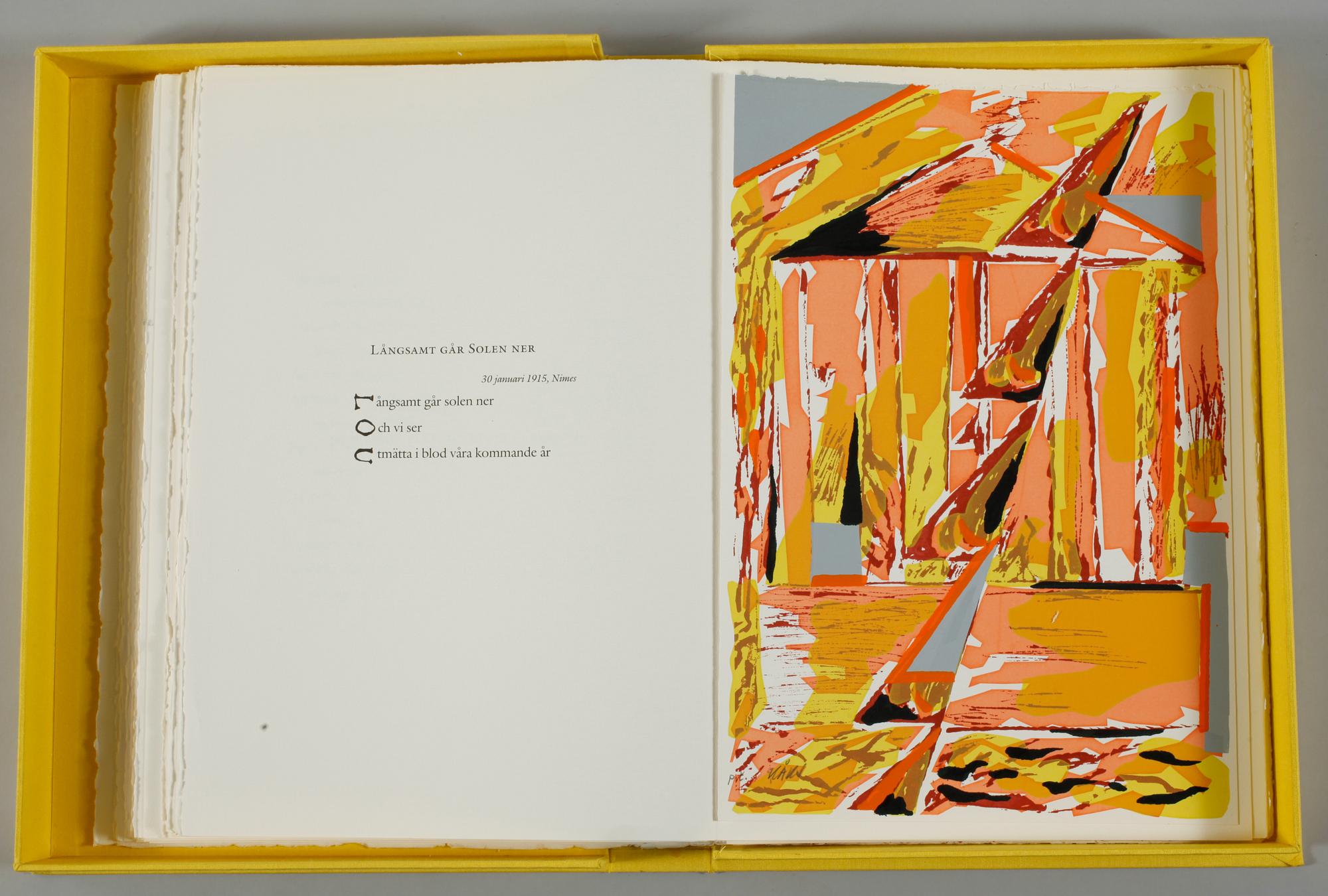 OLLE KÅKS, mapp med 15 st seriegrafier,"Guillaume Apollinaire", signerade.