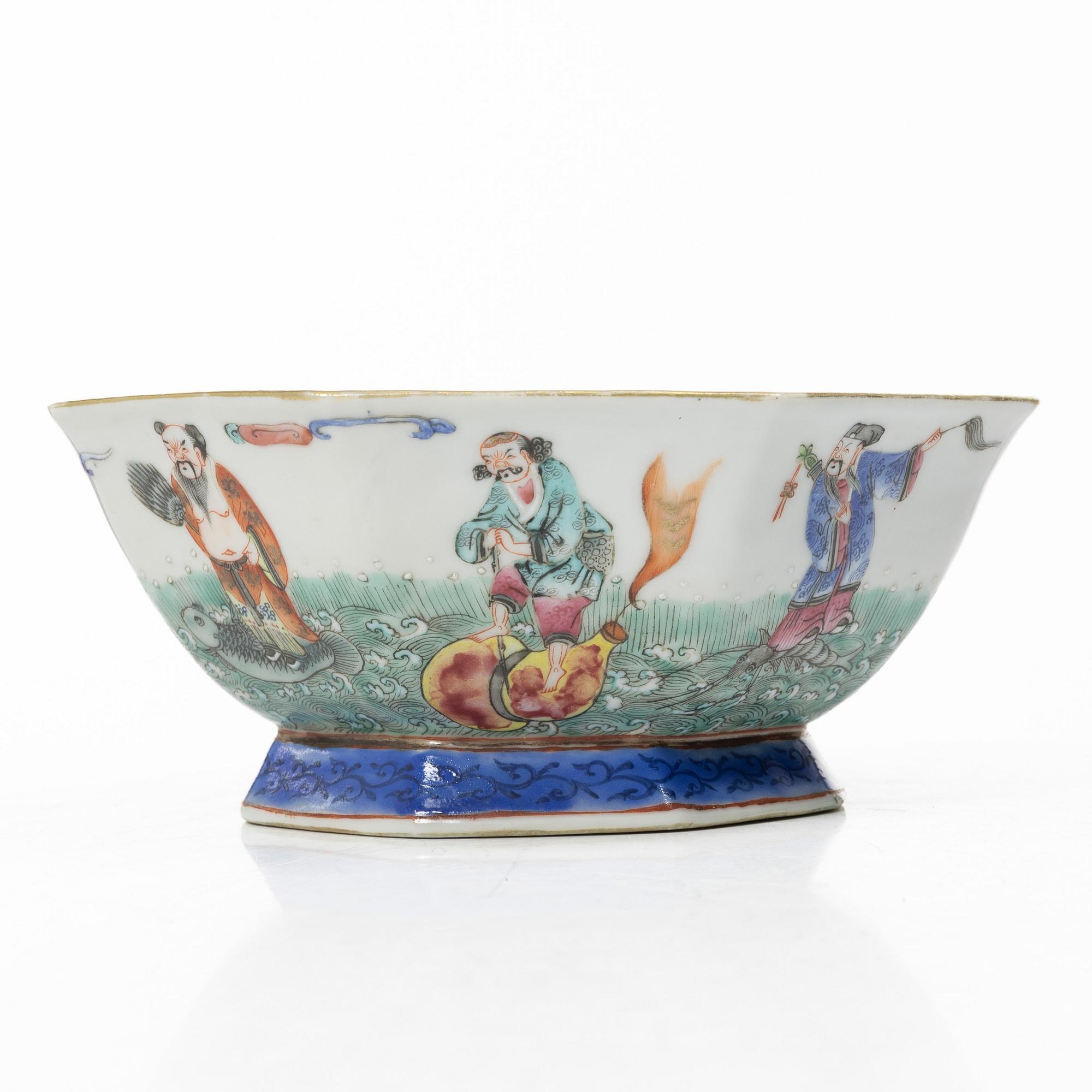 Skål, porslin, Kina, Qingdynastin, 1800-tal.