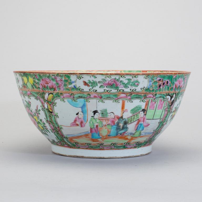 SKÅL, porslin, Kanton, 1800-tal.