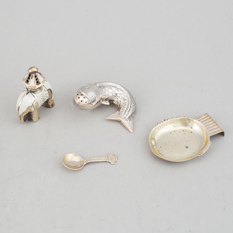 Saltkar, 3 st, silver, bl a Sven-Arne Gillgren, GAB.