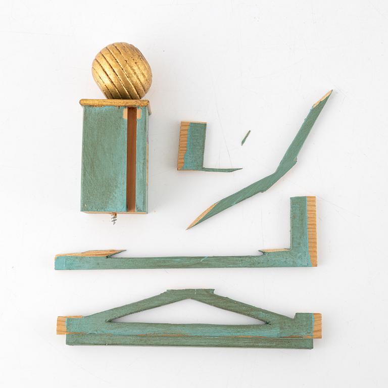 Skrivskåp med vitrin, Louis XVI-stil, Danmark, 1900-talets andra hälft.