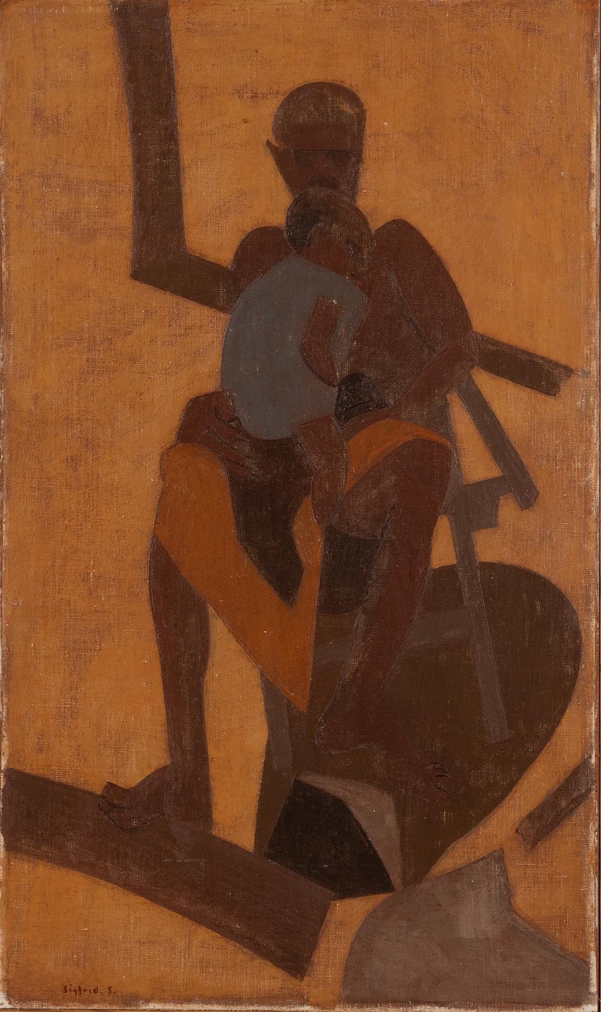 Sigfrid Södergren, Man with child.