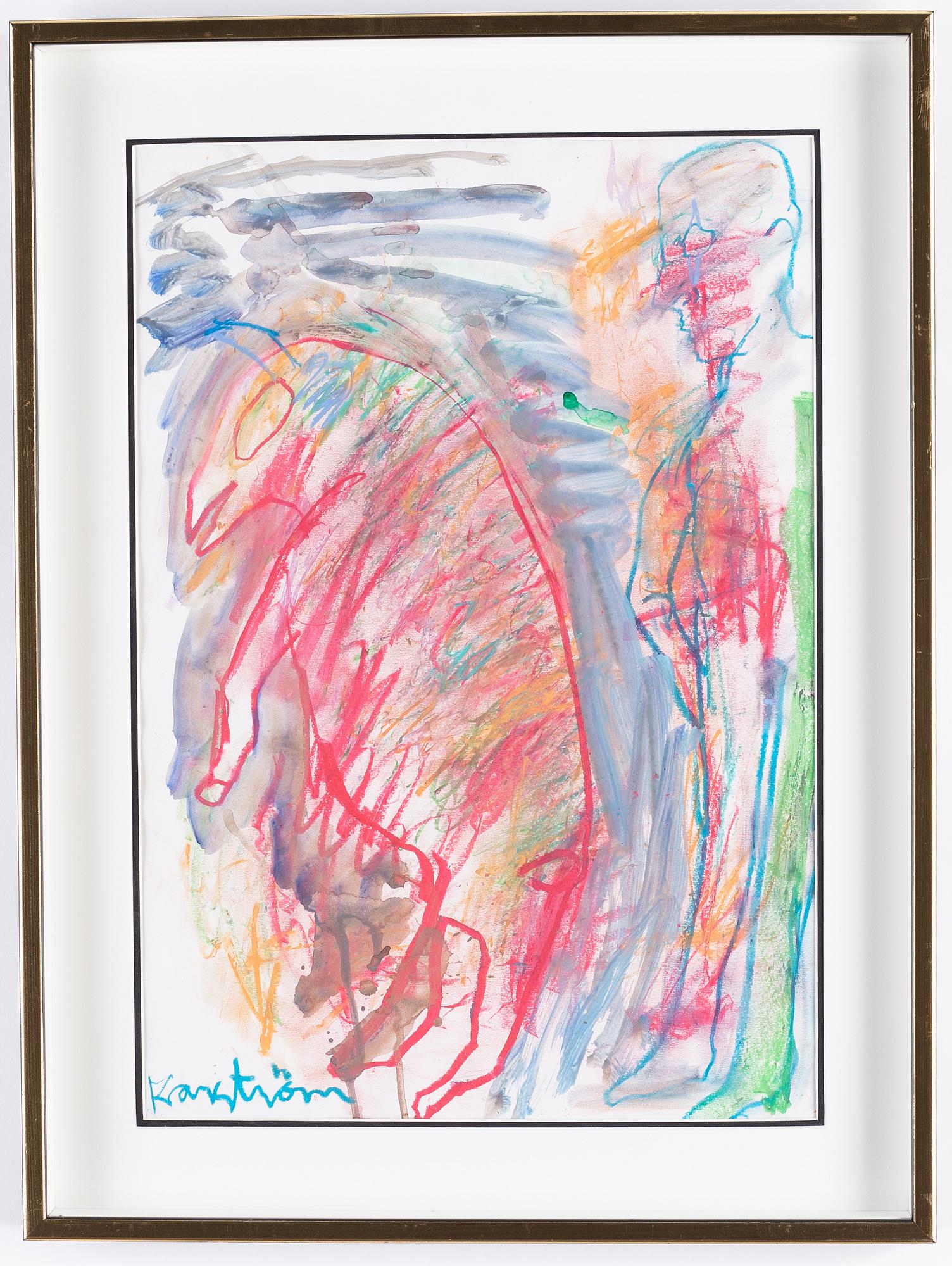 Mauritz Karström, pastel and watercolour, signed.