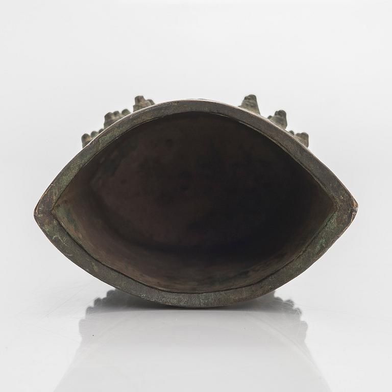 Kello, Zheng, pronssi, arkaainen, myöhäinen Qing-dynastia.