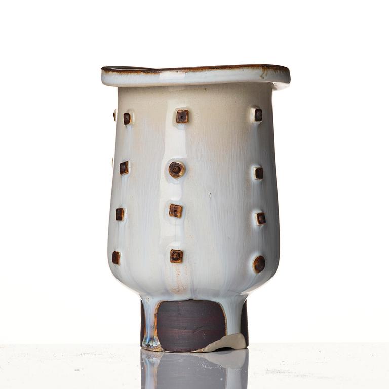 Wilhelm Kåge, a set of two stoneware vases, Gustavsberg Studio 1940s.