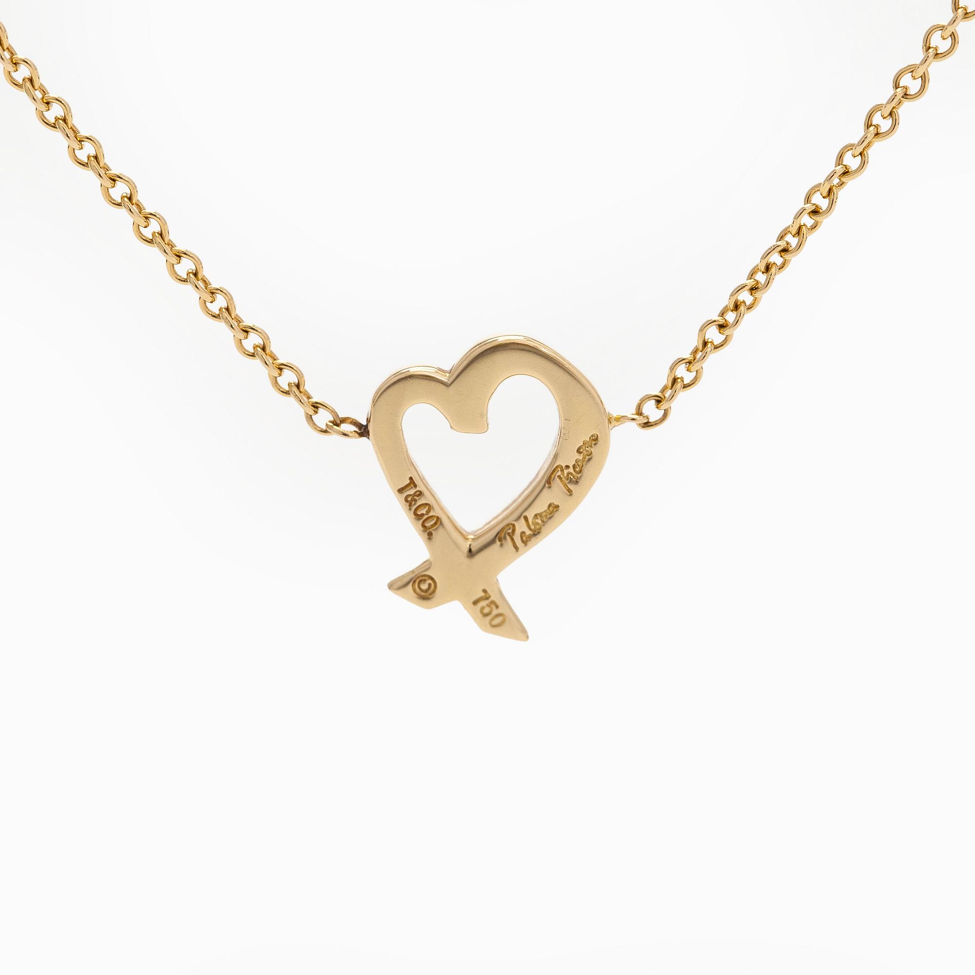 Tiffany & Co, Paloma Picasso, kaulakoru, "Loving Heart", 18K kultaa.