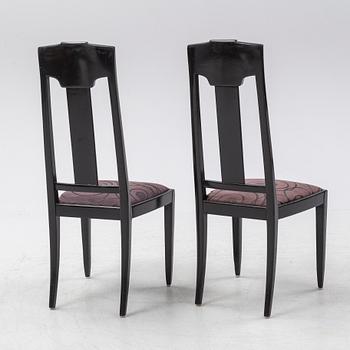 Ten carved oak chairs, Myrstedt & Stern A.-B., Stockholm, early 20th Century.