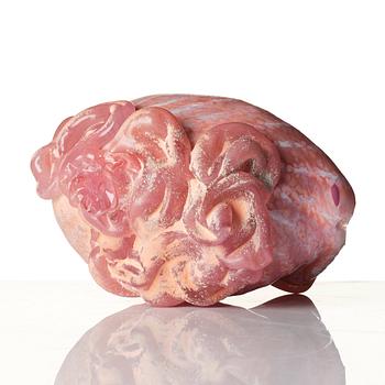 Åsa Jungnelius, unik skulptur, "Queen Helmet", Kosta Boda, 2022.