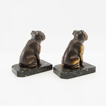 Bordslampa samt bokstöd ett par 1900-talets senare del.