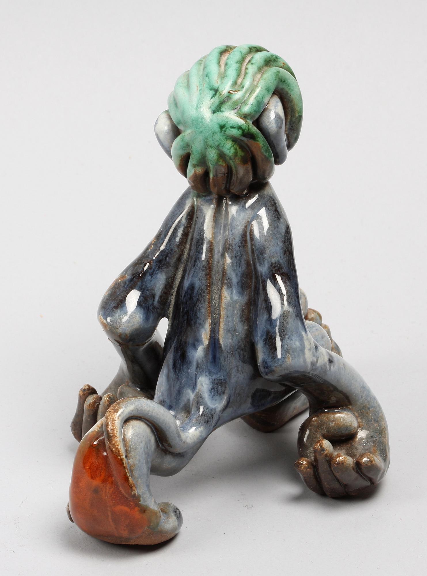 SKULPTUR, lergods. Vicke Lindstrand.
