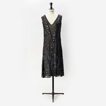 A pearl and sequin embroidered 1920's dress.