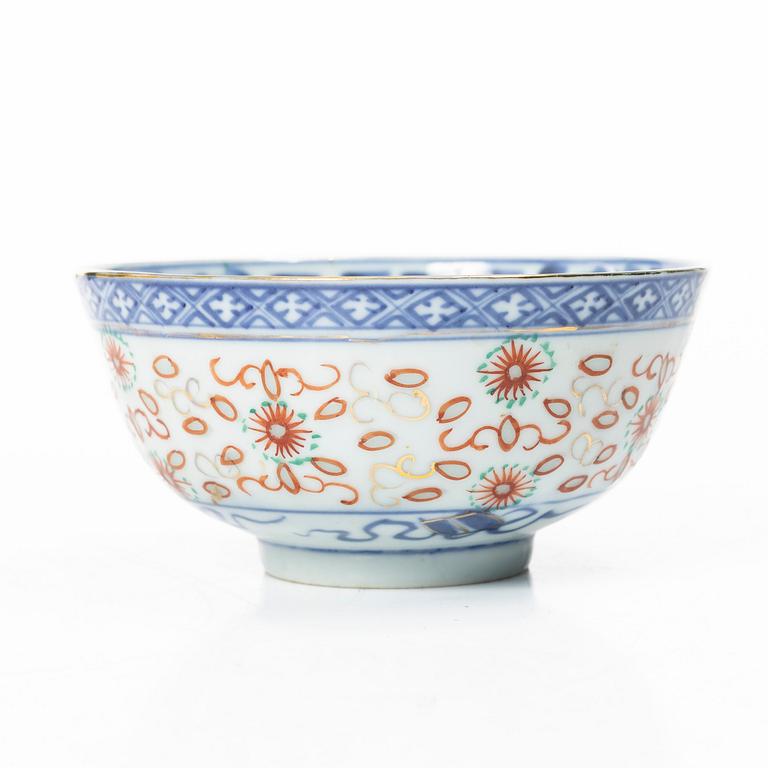 Parti, porslin, nio delar. Kina, 1900-tal.