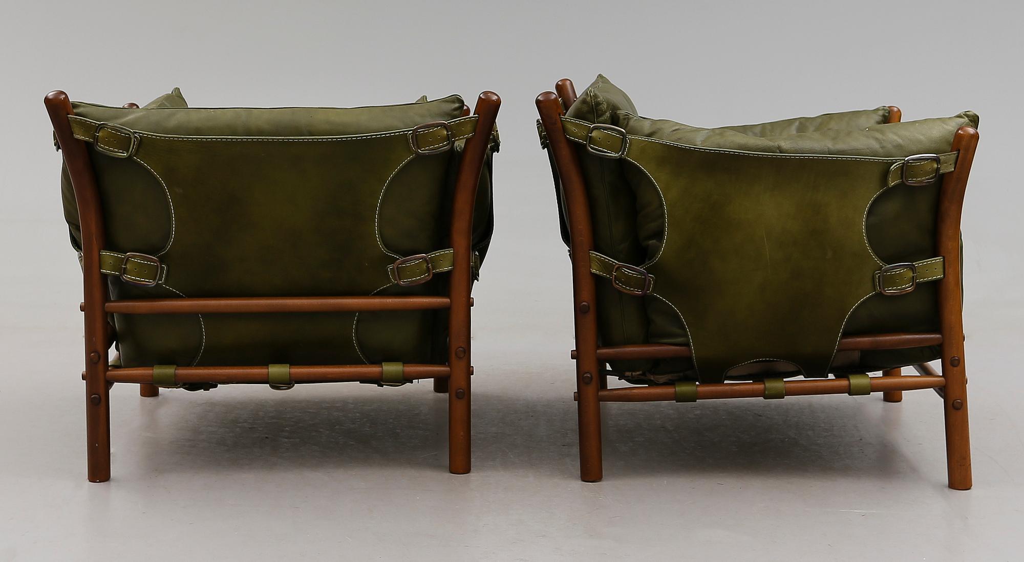 FÅTÖLJER, 1 par, "Ilona", Arne Norell, 1900-talets andra hälft.